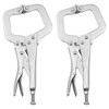 ZONADAH (Set of 2) 9" Locking C-Clamp with Swivel Pads