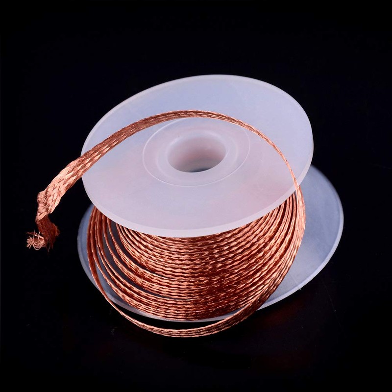 4Pcs Desoldering Braid Wick Wire, 2.5mm No-Clean Electronic Desoldering Copper