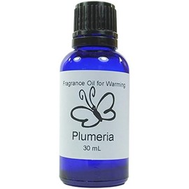 Candlecopia Plumeria Concentrated Premium Fragrance Oil, Cobalt Blue Glass Bottle, Euro Style Dropper Cap