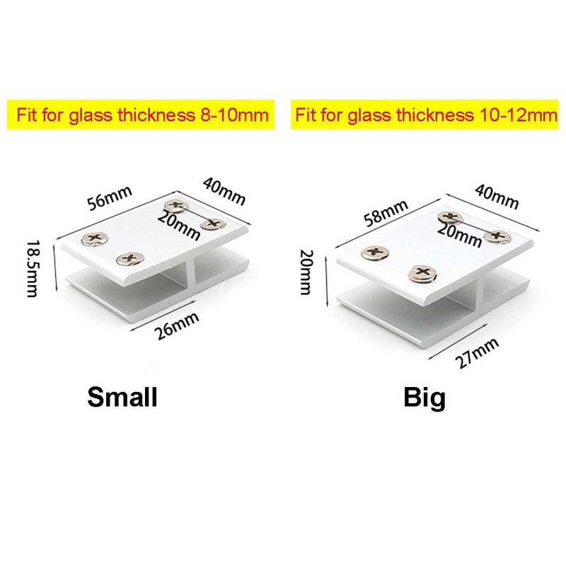 Glass Clamp Aluminum Alloy Glass Holder Multicolor