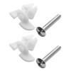 Toilet Seat Screws & Bolts for Kohler 1133024 Hardware Pack, Compatible with Kohler Toilet Seats Parts Secure Fit Toilet Seat Hardware Kit, Non-Slip Rust-Resistant - 2 Pack