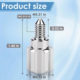 Aluminum Attachment Knob Thumb Screw Compatible with KitchenAid Stand Mixer, Silver Mixer Knob Thumb Screw Replacement (1 PCS)