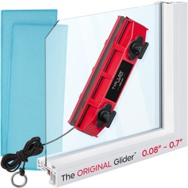 Tyroler Bright Tools Limpiador magnético para ventanas Tyroler | Limpiador de ventanas de doble cara The Glider D-2 AFC, apto para ventanas de 0,1" a 