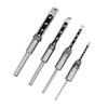 4pcs Square Hole Drill Bit Woodworking Hole Saw Mortising Chisel