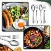 BBTO 100 Pcs Forks and Spoons Silverware Set Bulk Stainless