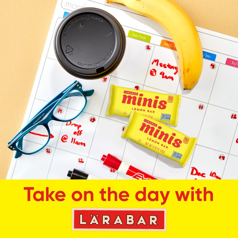 Larabar Minis, Lemon Bar, Vegan and Gluten Free Snacks, 20
