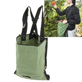 Kuuleyn Harvest Apple Picking Bag,Fruit Picking Bag,Green Double Buckle 600D Oxford Cloth Adjustable Harvest Garden Apron Fruit Storage Apron Pouch for Outdoor Orchard