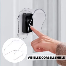 Plastic Doorbell Rain Cover, Transparent Ring doorbell Cover Weatherproof Waterproof Protector Doorbell Access Control Attachment for Door Access/Attendance Machine/Doorbell Chime(Transparent)