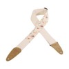 2" Cotton Guitar Strap With Decorative Print And Suede Ends.