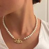 Pearl Necklace Planet Rhinestone Pearl Choker Necklace Extension Adjustable Length