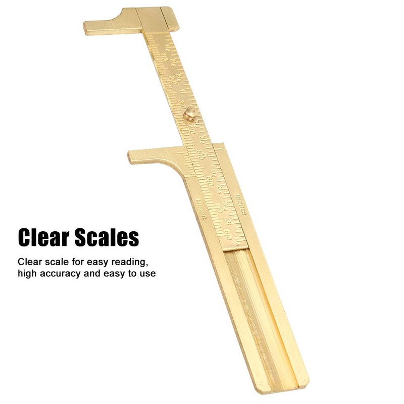 Brass Vernier Caliper Copper Alloy Mini Brass Sliding Bag Brake