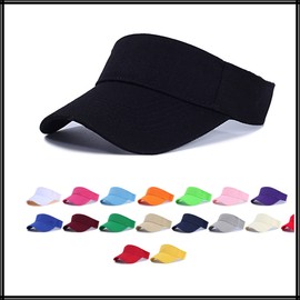 White Fang CA540 Women's Visor, Sun Visor, Plain, Hat, Stylish, Simple, Brim Length Cap, Black