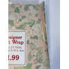 NOS 1980's Vtg Floral Light Pink Roses Gift Wrap Paper