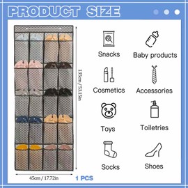 Door Organiser, Hanging Organiser, Versatile Shoe Storage Solution, Mesh Design, 20 Pockets, High-Quality Shoe Organiser Hanging for Household, Kitchen, Bathroom