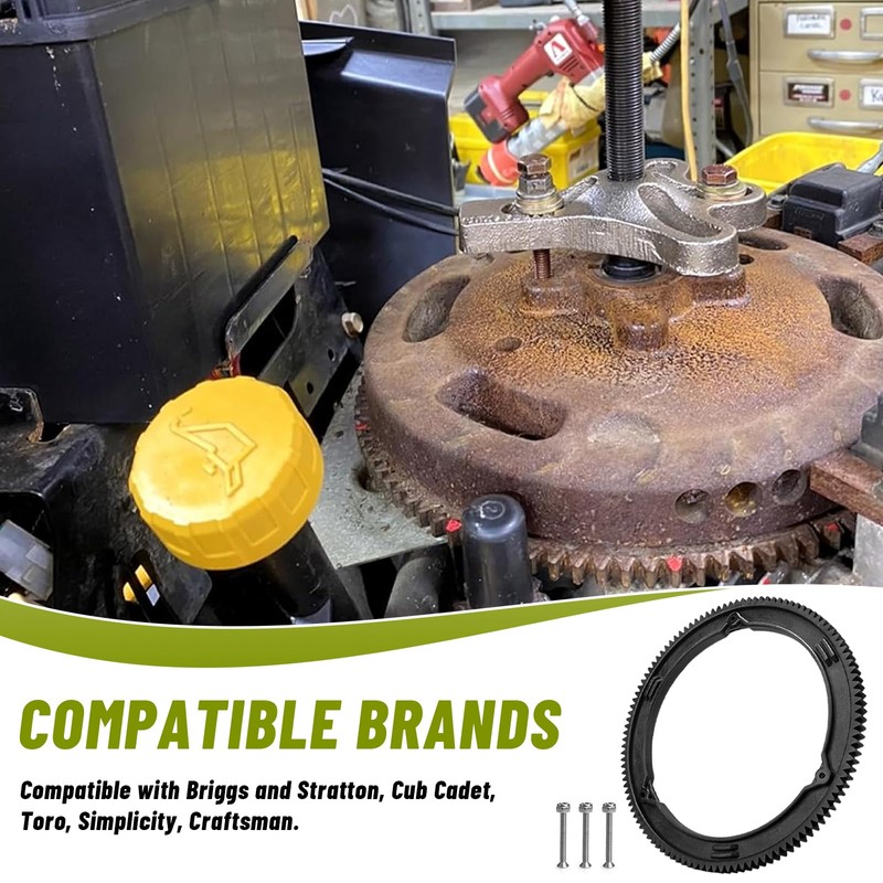 Alocs 499612 Flywheel Ring Gear Replacement for Briggs & Stratton,