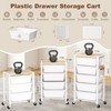 Rolling Cart with Drawers, Rolling Storage Cart with 4 Large