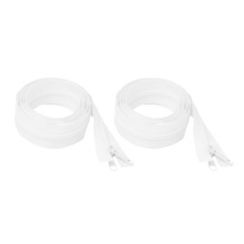 Mandala Crafts White 84 Inch Double Sided Zipper Reversible Zipper - #5 Plastic Separating Double Pull Zipper for Trampoline Tent Sleeping Bag Zipper Replacement