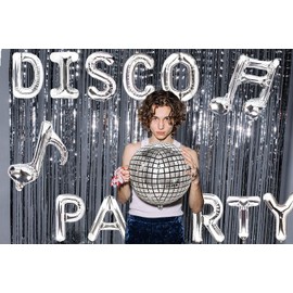 JeVenis Disco Party Balloons Disco Fever Party Decoration 70s Disco Party Decoration Disco Ball Birthday Decoration