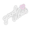 Neon Sign Good Vibes LED Light Acrylic USB Powered Wall