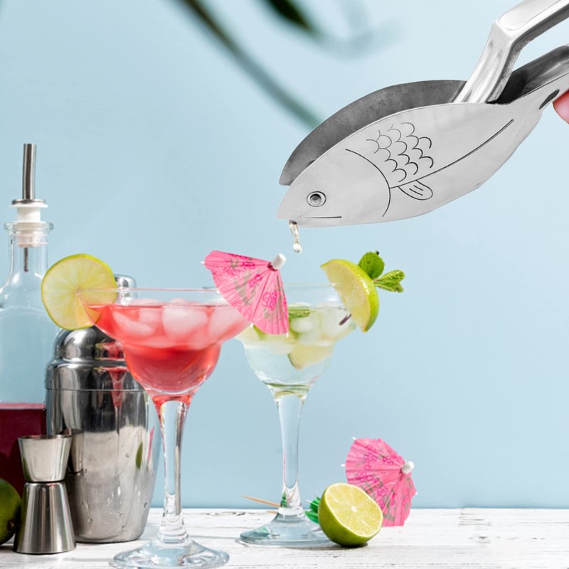 Garhelper Manual Lemon Juicer, Stainless Steel Fish Shape Lemon Squeezer,