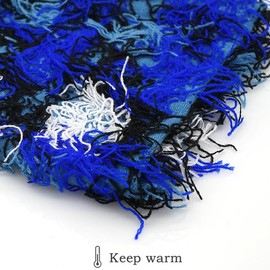 XYIYI Distressed Balaclava Ski Face Mask Full Face Knitted Balaclava Winter Windproof Neck Warmer for Men and Women, blue