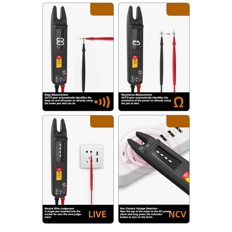 Clamp Multimeter Smart U Shape 3 in 1 High Accuracy