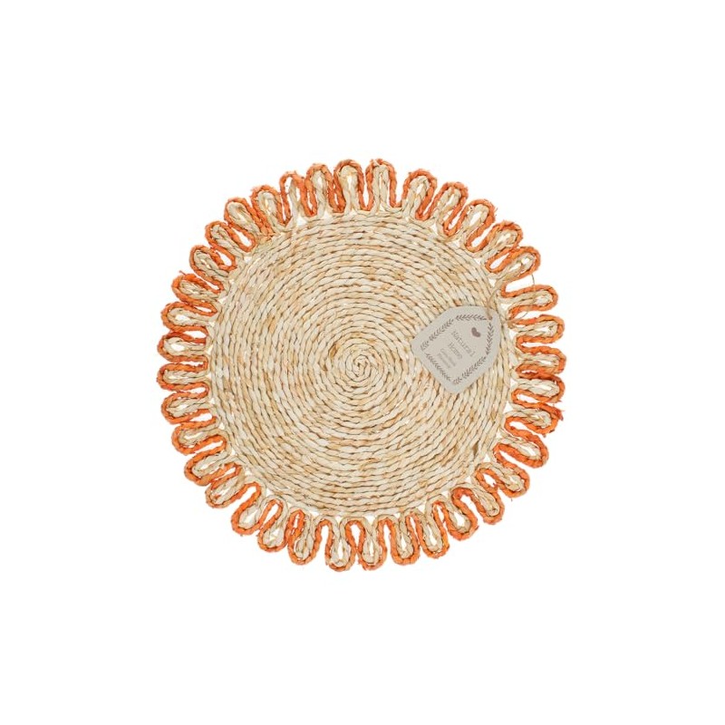 Corn Husk Placemat in Orange