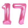 Number pink 17 globo