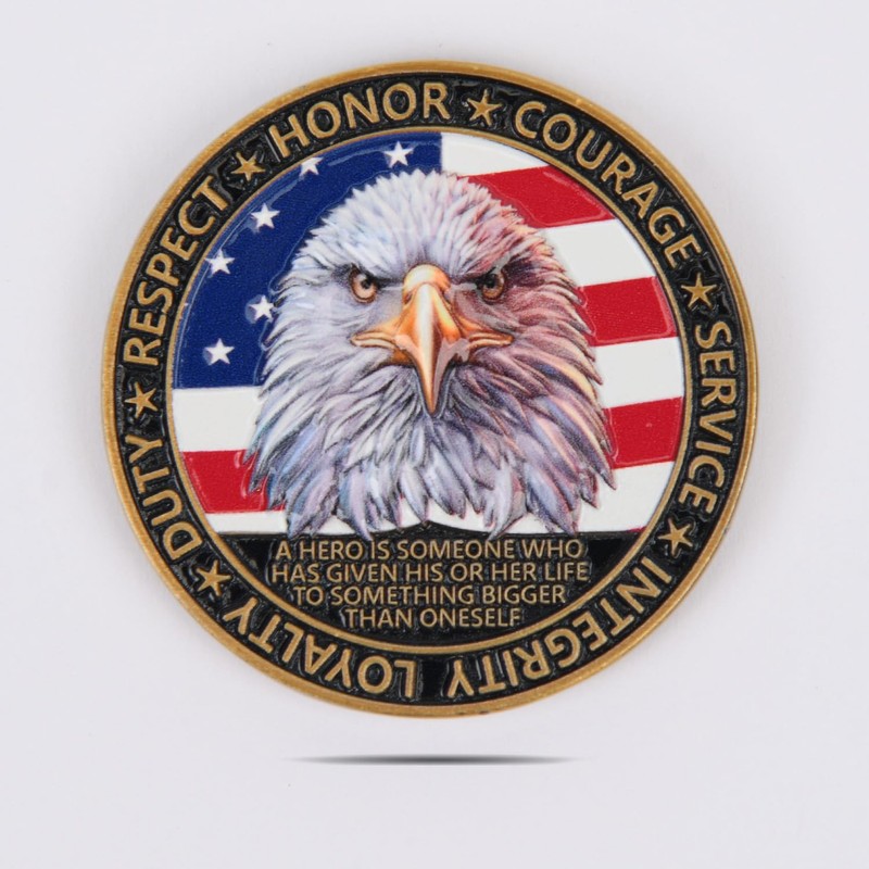 3D Color American Female Veterans Challenge Coin - Dual Sided