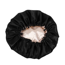 Outanaya Double Layer Adjustable Shower Cap for Women Hair Loss Bathing Bonnet Satin Sleep Cap Elastic Band for Spa and Home Use