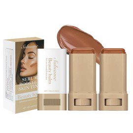 Serum Boosted Skin Tint Beauty Balm Foundation Makeup Suitable for All Skin Tones Create a Natural, Flawless Makeup Skin Tint Stick 18g*2pcs 1#