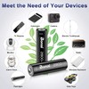 BONAI Rechargeable AA Batteries 2800mAh High Capacity, Recharge up to