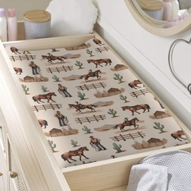 Zanxiantu Horse Baby Changing Pad Cover Infant Newborn Diaper Table Change Mat Sheets Cover Changing Table Covers for Boys Girls-Purple