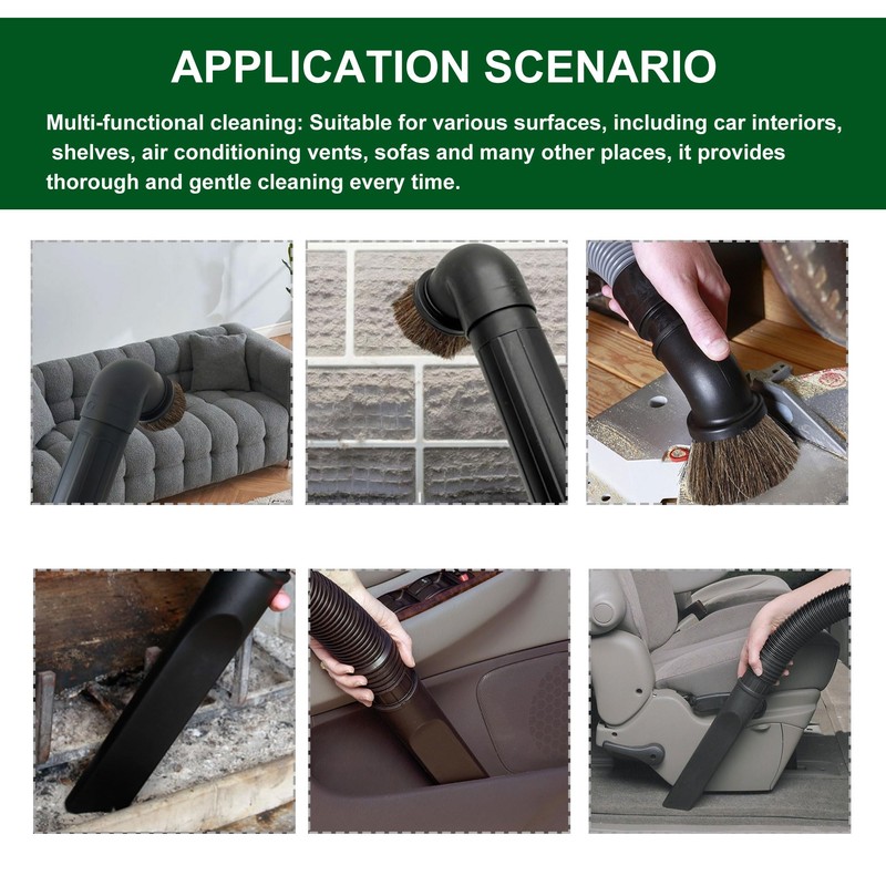 EZ SPARES Compatiable with Shop Vacs and Workshop,Round Horsehair Dusting
