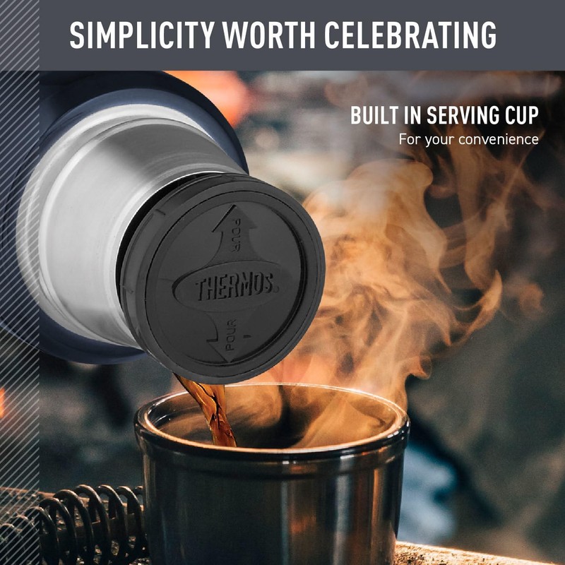 Thermos Stainless King botella compacta de 16 onzas, Acero inoxidable,