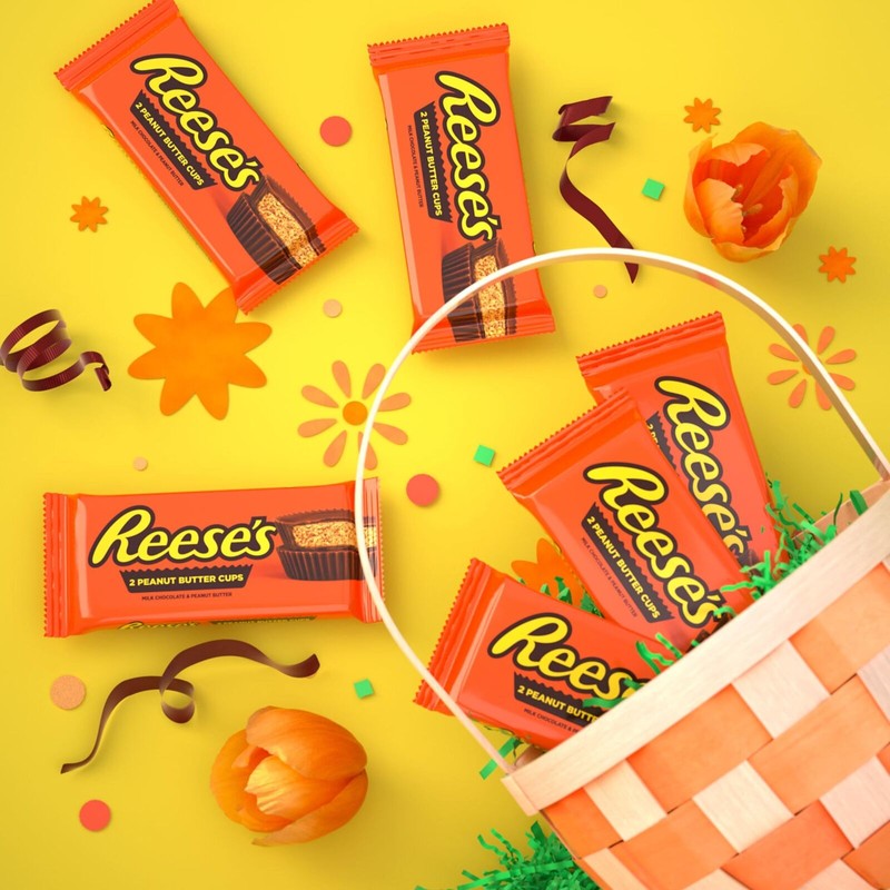REESE'S Milk Chocolate Peanut Butter Cups Candy, Bulk Easter, 1.5