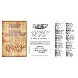 HalleluYah Scriptures NAME MEANGINS BOOK 2500 Names & Meanings FREE SHIPPING