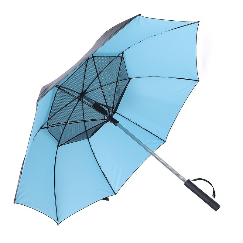 Cooling Fan Umbrella UV Guard Sun Blocking 2600mAh USB Rechargeable