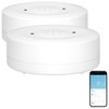 Luminea Home Control Water Alarm: Set of 2 WiFi Water