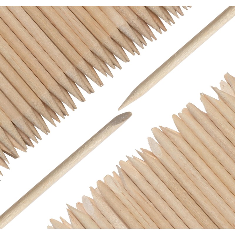 Borogo 110 PCS Orange Wood Nail Sticks & Professional Double