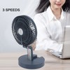 Desktop Folding Fan 3 Speeds USB Rechargeable Punch Free Electric