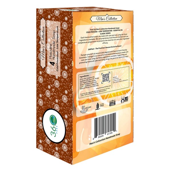 360Feel 360Feel Men's Handmade Soap Gift Pack - Nourishing and