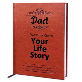 JUNQIU Dad I Want To Hear Your Story, A Father’S Guided Journal Book - Gifts For Dad Birthday, Fathers Day Dad Gifts From Daughter Son, Dad Gifts For Christmas, Dads Gift