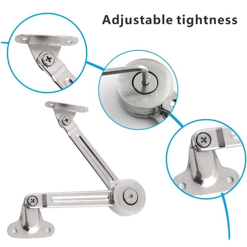 Soft Close Lid Support Hinges Heavy Duty Lid Stay Hinge