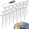 Landscape Fabric Staples Stakes Pins,50PCS 6 Inch Circle Top Garden