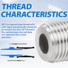 ChillWaves 304 Stainless Steel In-Line Split Check Valve 3/8" NPT