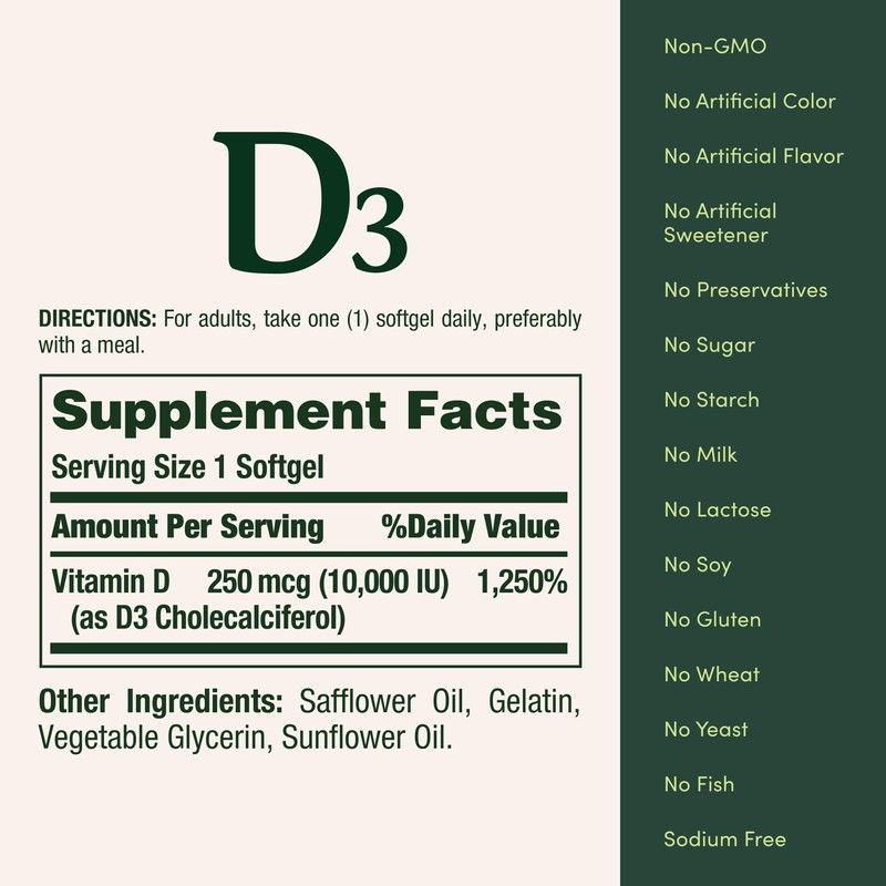 Nature's Bounty Vitamin D for Immune Support, Vitamin D Provides