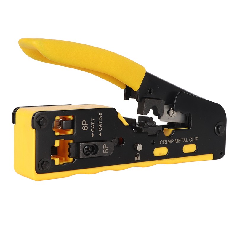 Ethernet Crimping Tool Adjustable Mode Anti Slip Texture Safety Lock