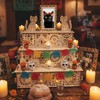 Thyle Cat Dia De Los Muertos Altar Ofrenda, Wooden Day