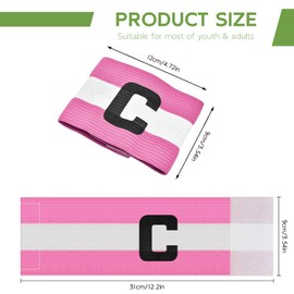Mezeic Soccer Captain Armband Classic C Captain Bands Unisex Captain's Armband Youths & Adults Football Arm Bands Elastic Adjustable Sport Captains Armband